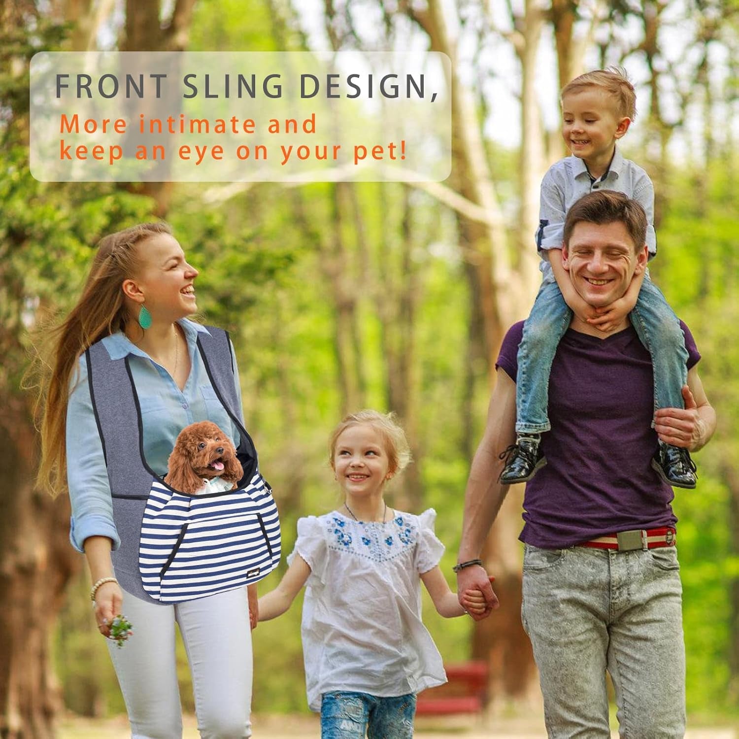 Dog Sling Carrier – Comfortable, Secure & Travel-Ready Front Sling for Small Pets