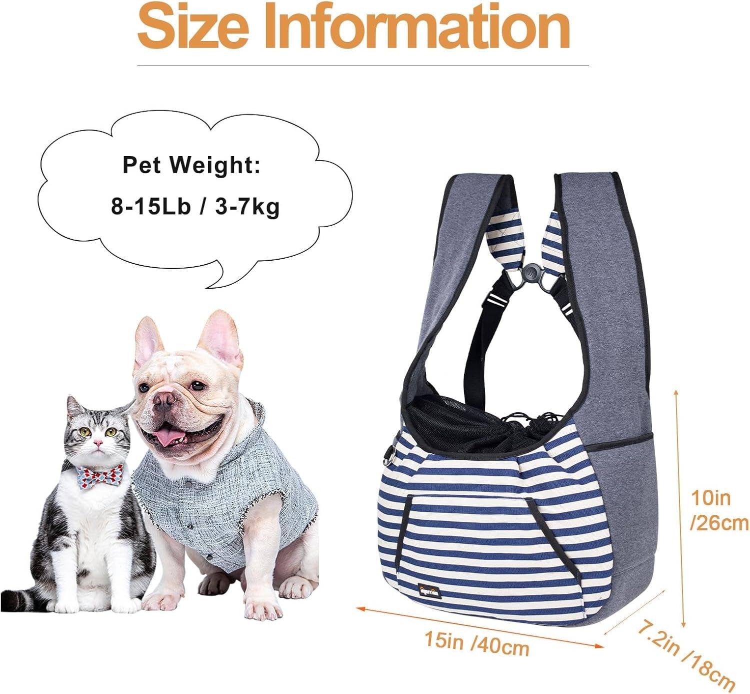 Dog Sling Carrier – Comfortable, Secure & Travel-Ready Front Sling for Small Pets