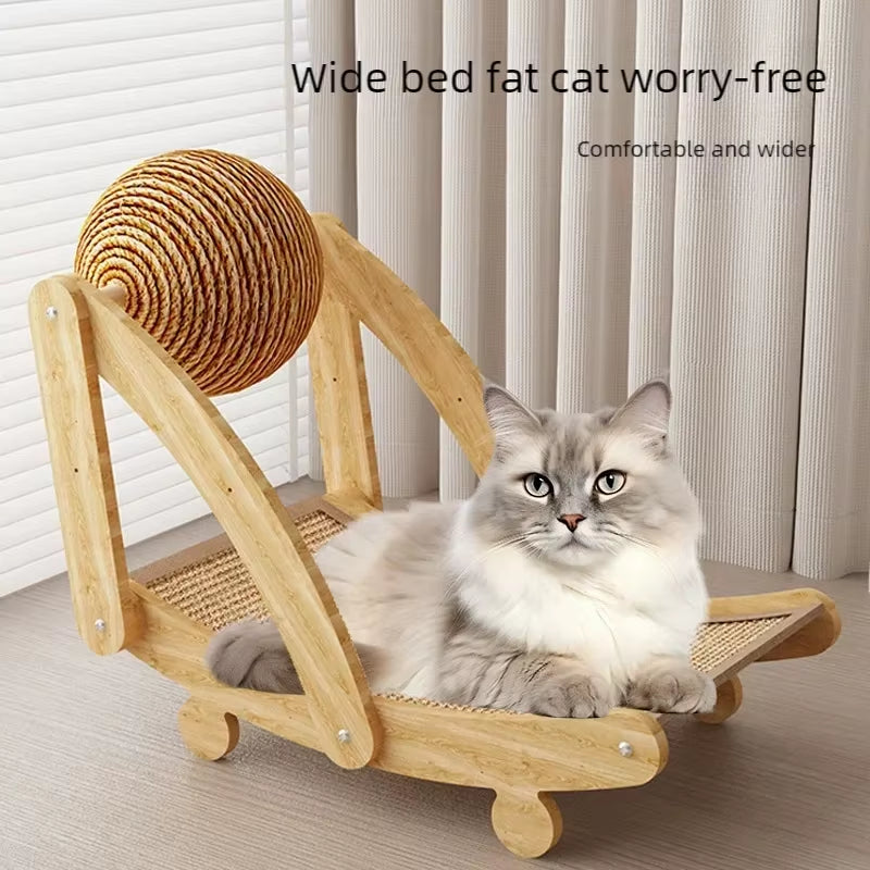 Vertical Sisal Cat Scratcher with Bed