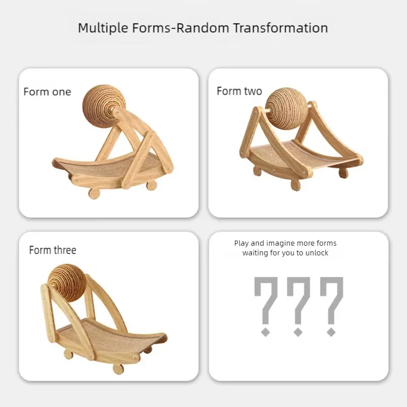 Vertical Sisal Cat Scratcher with Bed