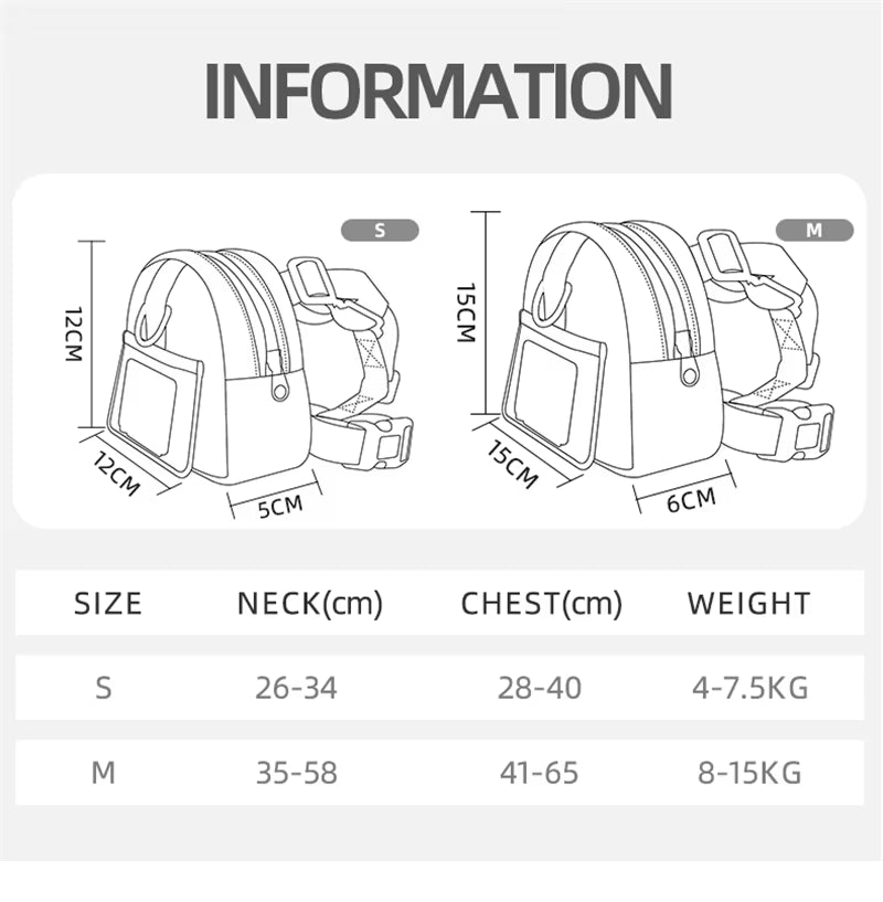 Waterproof Pet Backpack Harness Set