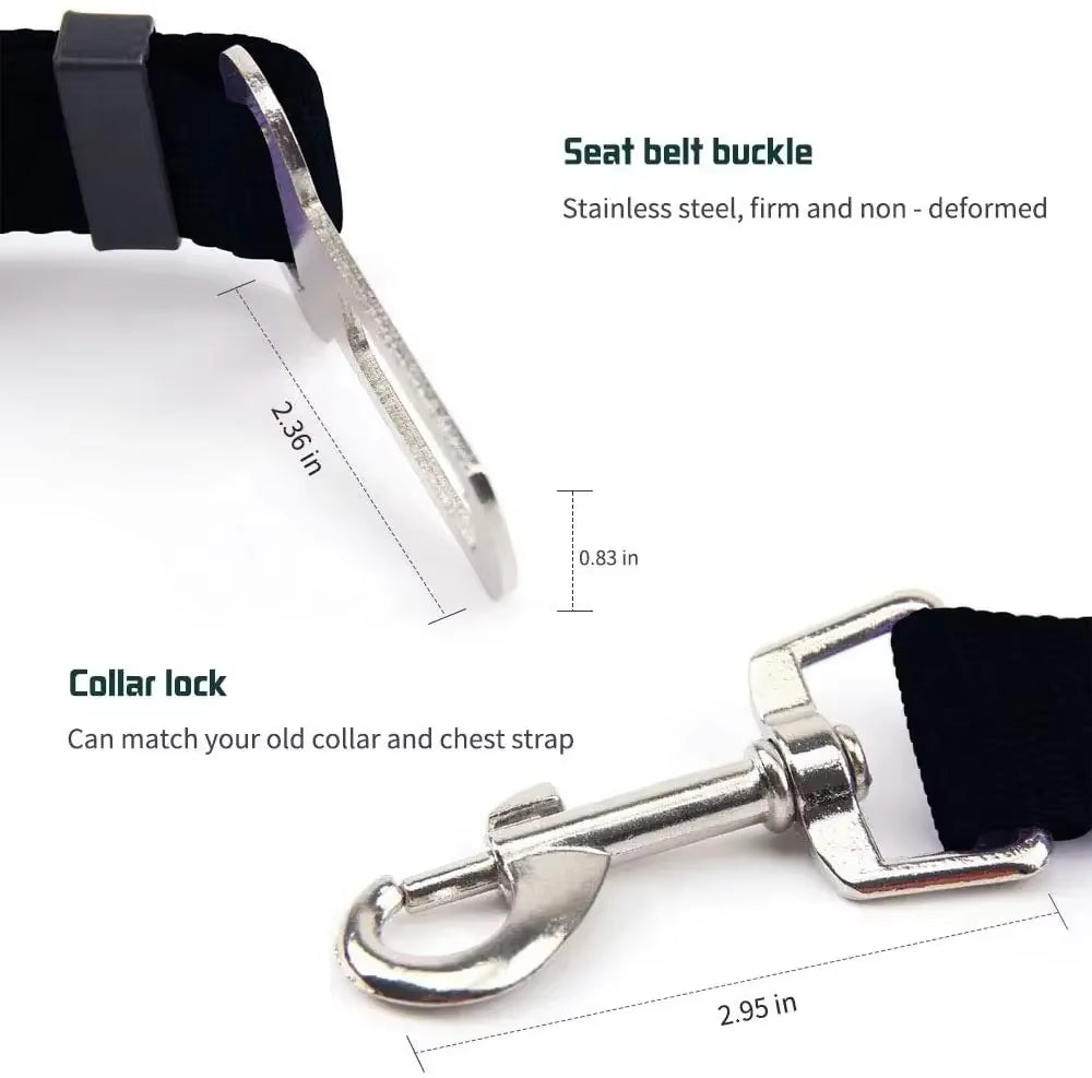 Adjustable Dog Seat Belt – Keep Your Pup Safe on Every Ride