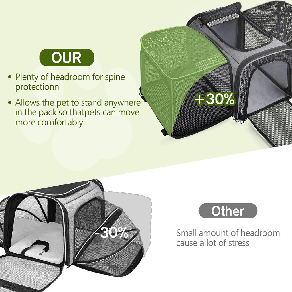 Expandable Extra-Large Pet Carrier Bag – Comfortable, Foldable & Travel-Ready