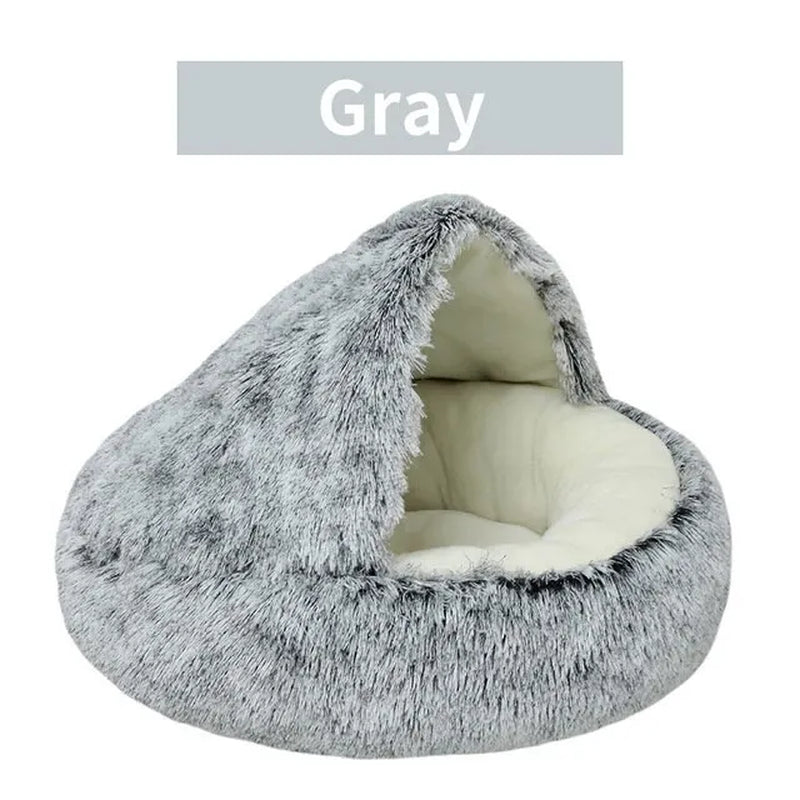 Soft Plush 2-in-1 Pet Bed with Cover
