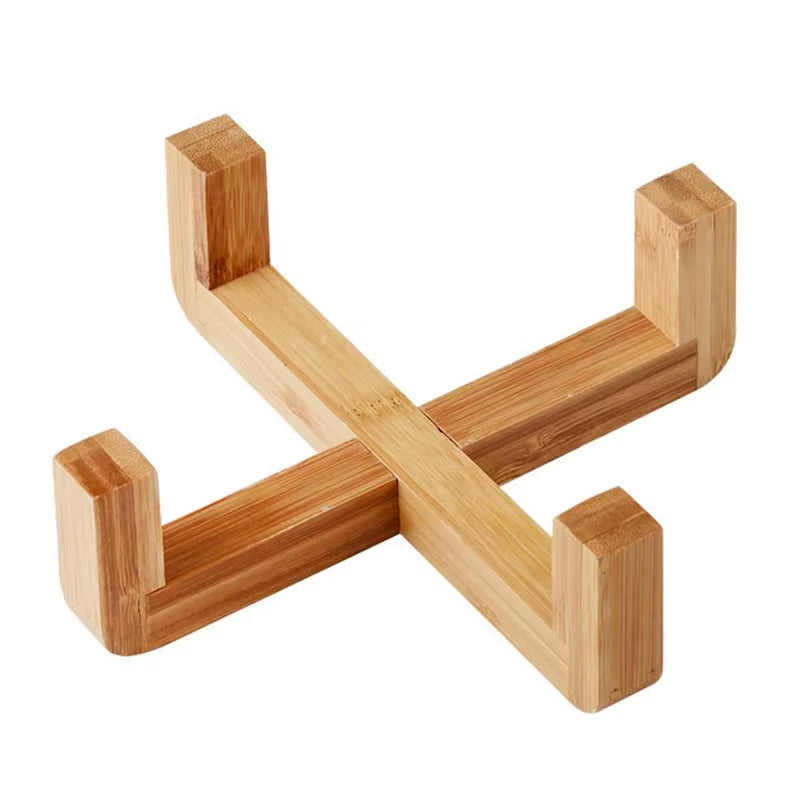 Premium Ceramic Cat & Dog Food Bowl with Wooden Stand