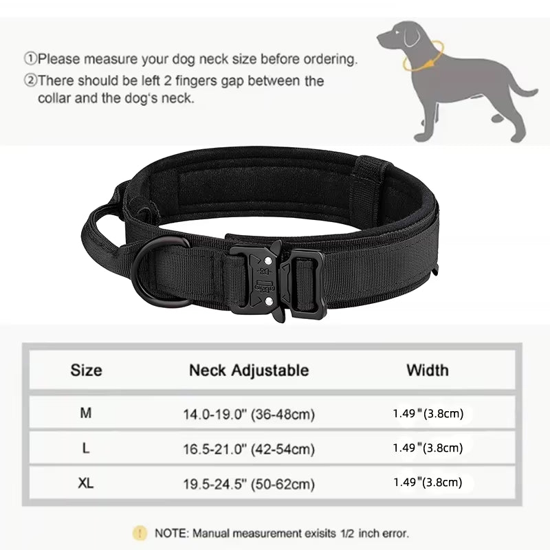Tactical Quick-Release Dog Collar – Durable, Adjustable & Designed for All Life Stages