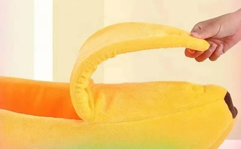 Super Soft Banana Cat Bed