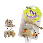 3-Pack Plush Mouse Cat Toys