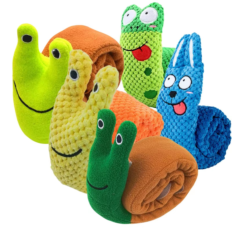 Snail Plush Dog Puzzle Toy