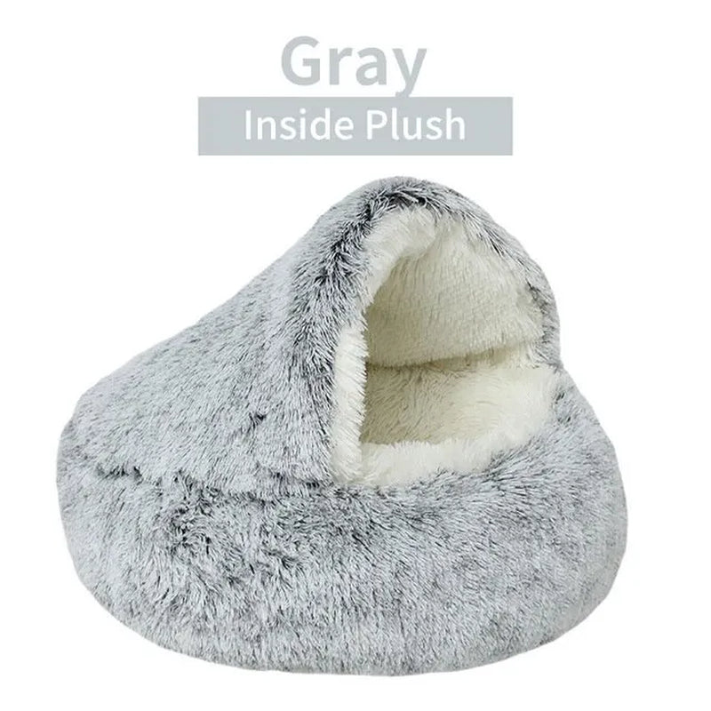 Soft Plush 2-in-1 Pet Bed with Cover