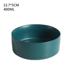 Premium Ceramic Cat & Dog Food Bowl with Wooden Stand