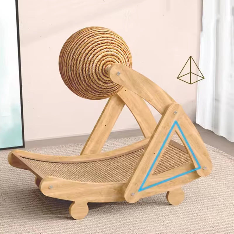 Vertical Sisal Cat Scratcher with Bed