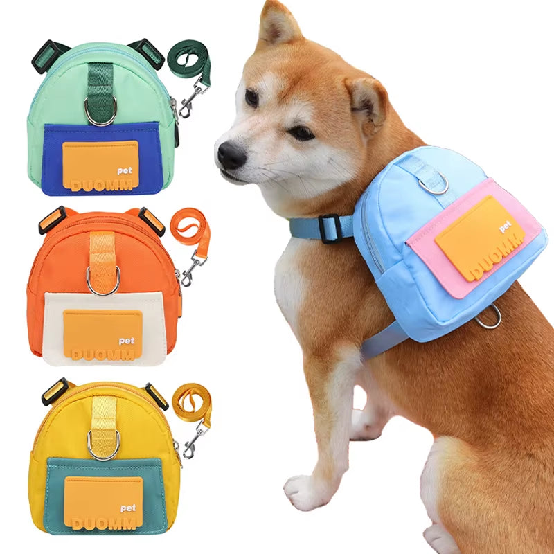 Waterproof Pet Backpack Harness Set