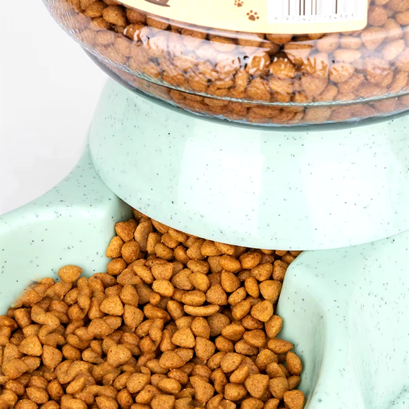 Pet Feeder Bowl & Automatic Water Dispenser