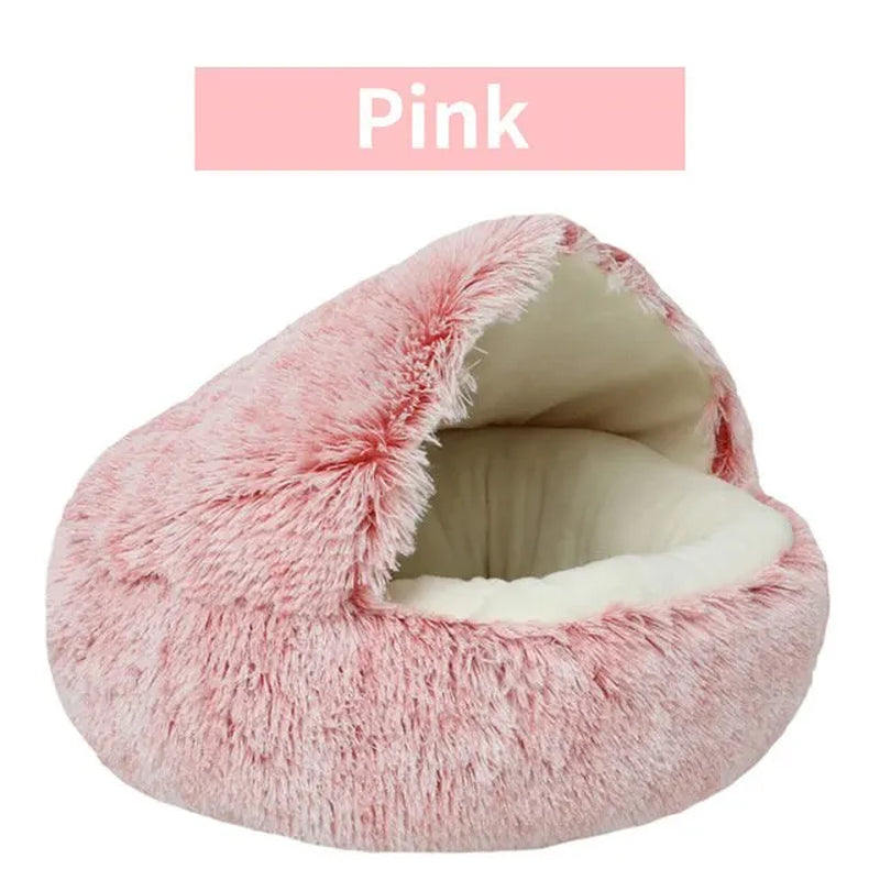 Soft Plush 2-in-1 Pet Bed with Cover
