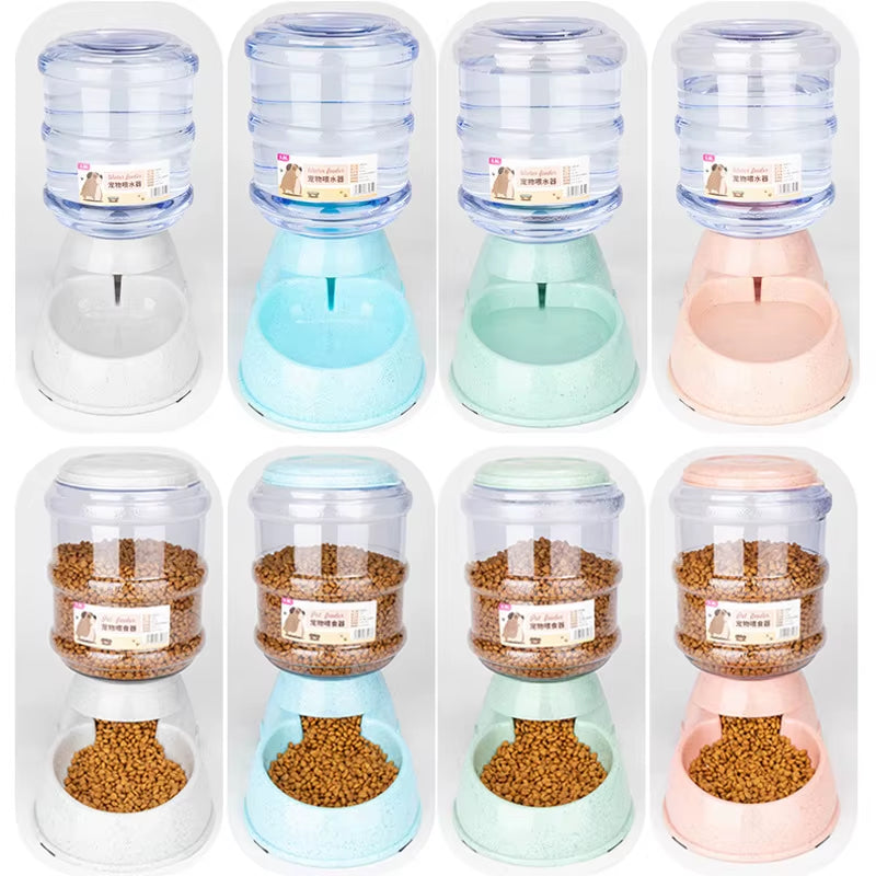 Pet Feeder Bowl & Automatic Water Dispenser