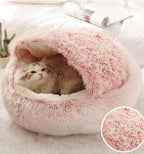 Soft Plush 2-in-1 Pet Bed with Cover