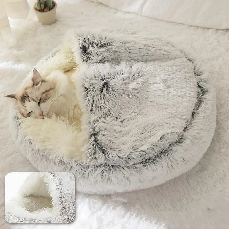 Soft Plush 2-in-1 Pet Bed with Cover