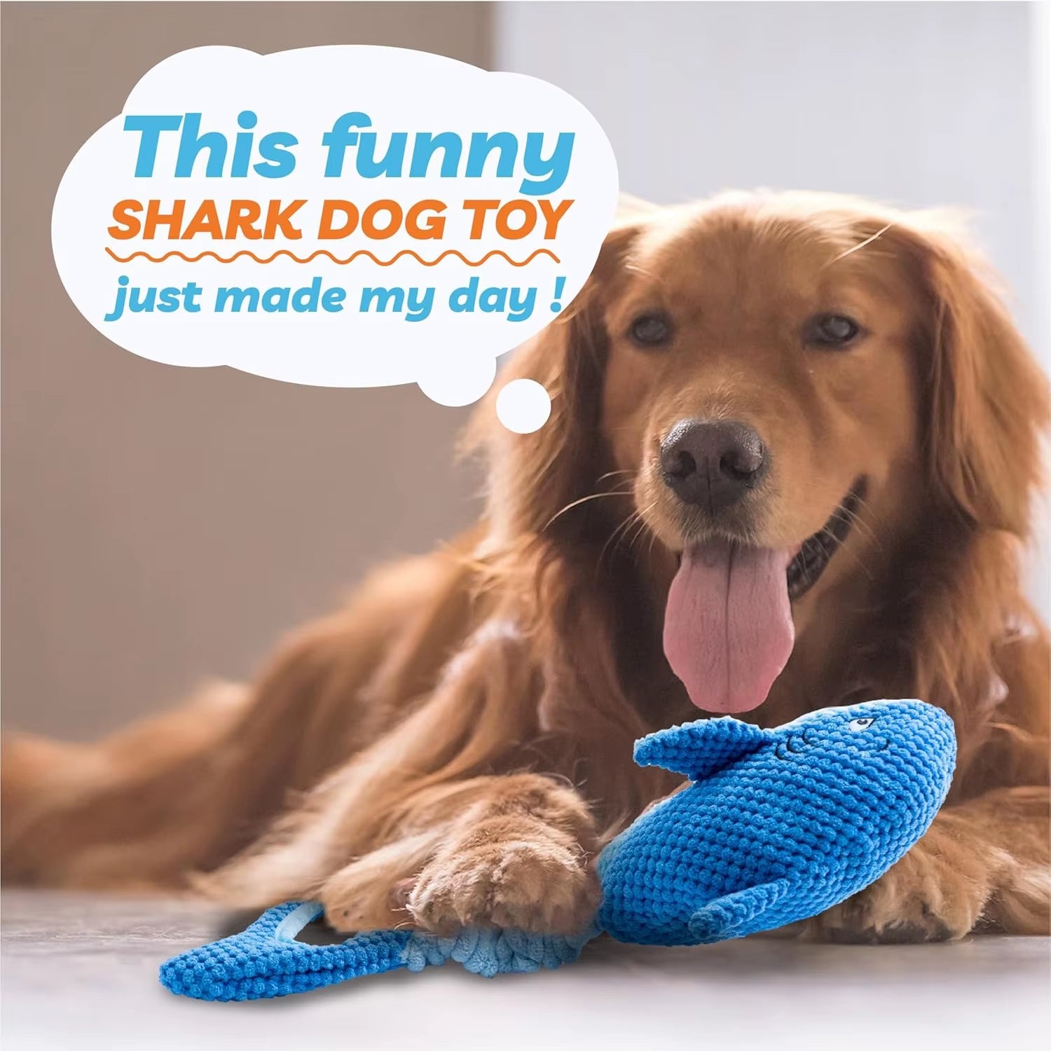 Squeaky Shark Dog Toy