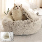 Soft Plush 2-in-1 Pet Bed with Cover
