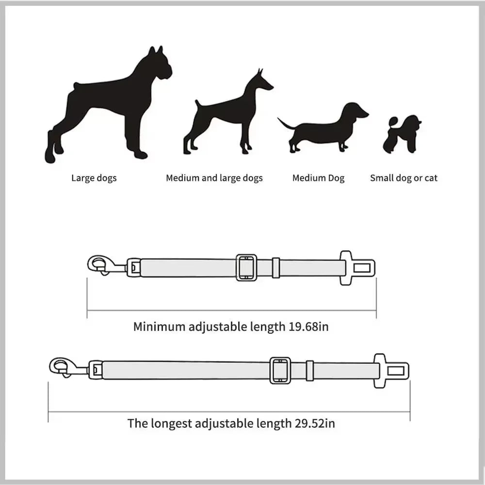 Adjustable Dog Seat Belt – Keep Your Pup Safe on Every Ride