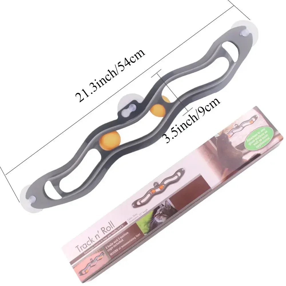 Window-Mounted Track Cat Toy