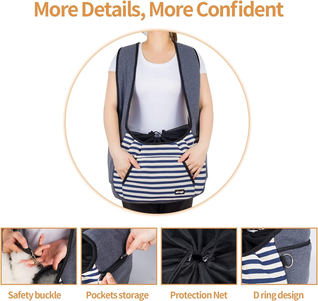 Dog Sling Carrier – Comfortable, Secure & Travel-Ready Front Sling for Small Pets