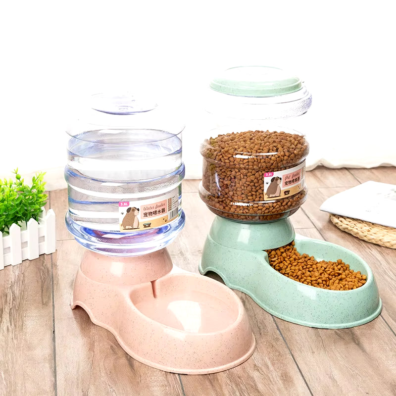 Pet Feeder Bowl & Automatic Water Dispenser