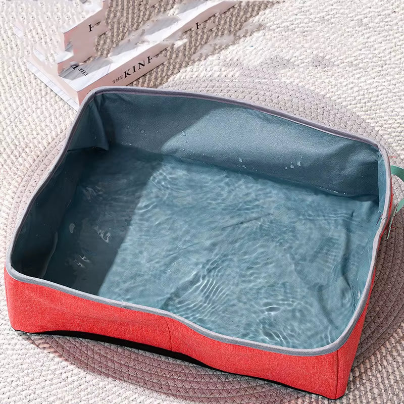 Semi-Enclosed Foldable Cat Litter Box — Portable, Waterproof & Travel-Friendly Design