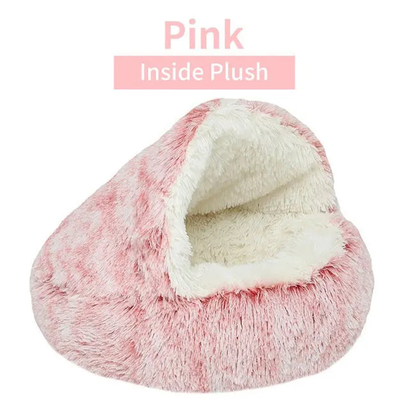 Soft Plush 2-in-1 Pet Bed with Cover