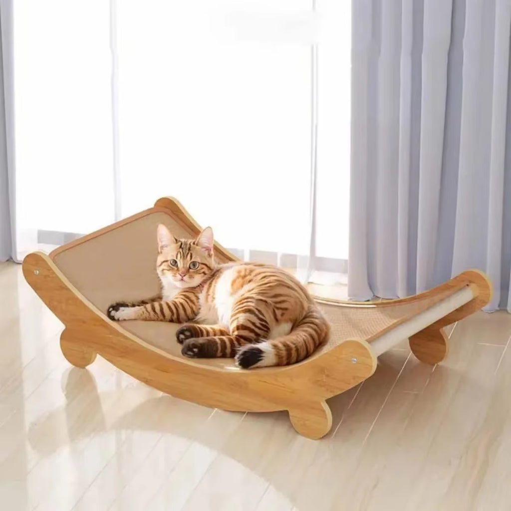 Wooden Cat Scratcher & Bed