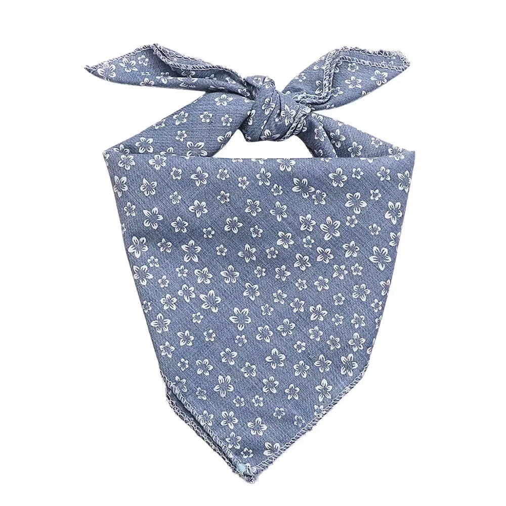 Stylish Plaid & Dots Pet Bandana – Soft Cotton, Washable & Perfect for Puppies & Kittens