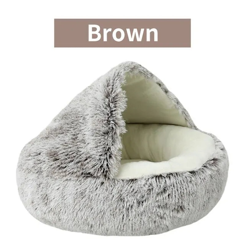 Soft Plush 2-in-1 Pet Bed with Cover