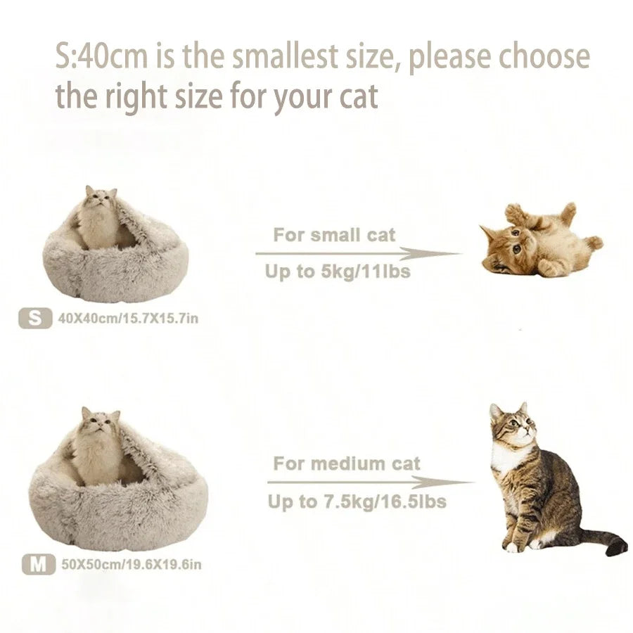 Soft Plush 2-in-1 Pet Bed with Cover
