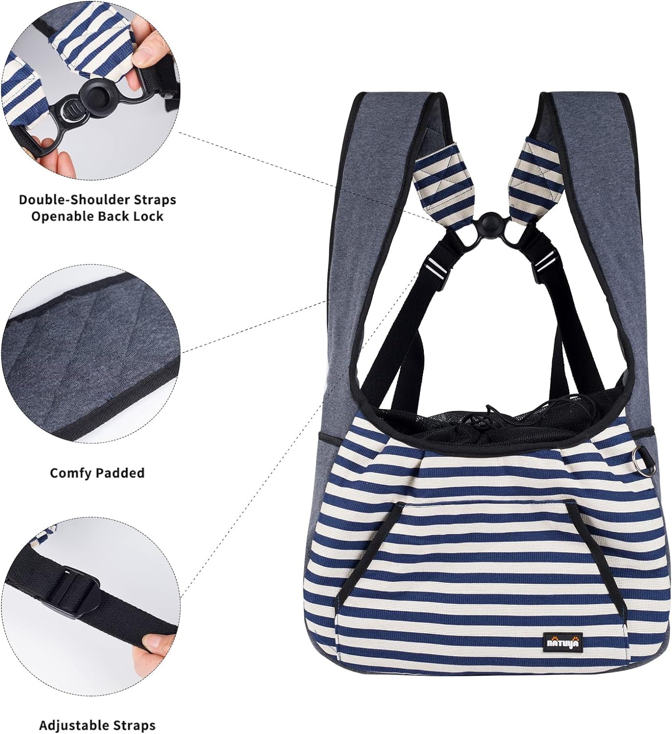 Dog Sling Carrier – Comfortable, Secure & Travel-Ready Front Sling for Small Pets