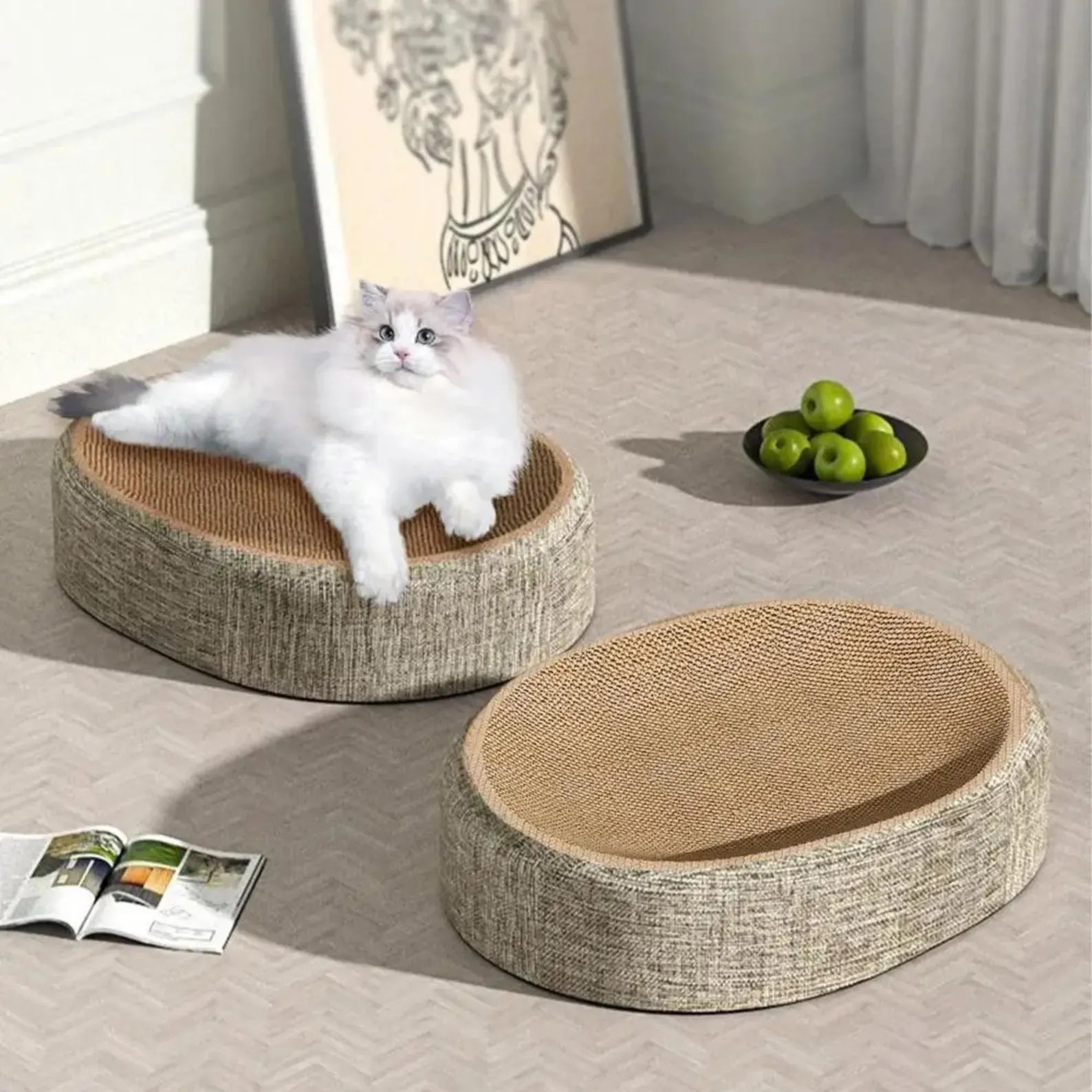 Oval Sisal Cat Scratch Bed